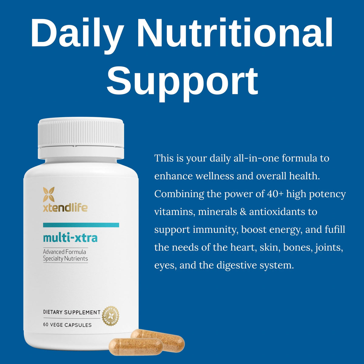 Xtendlife Multi-Xtra Daily Multivitamin - 60 Capsules - image 2