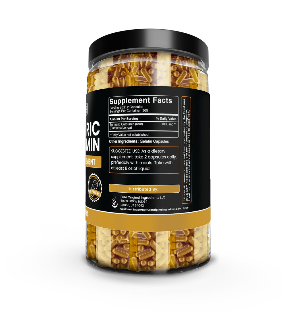 PURE ORIGINAL INGREDIENTS Turmeric Curcumin - 730 Capsules - image 2