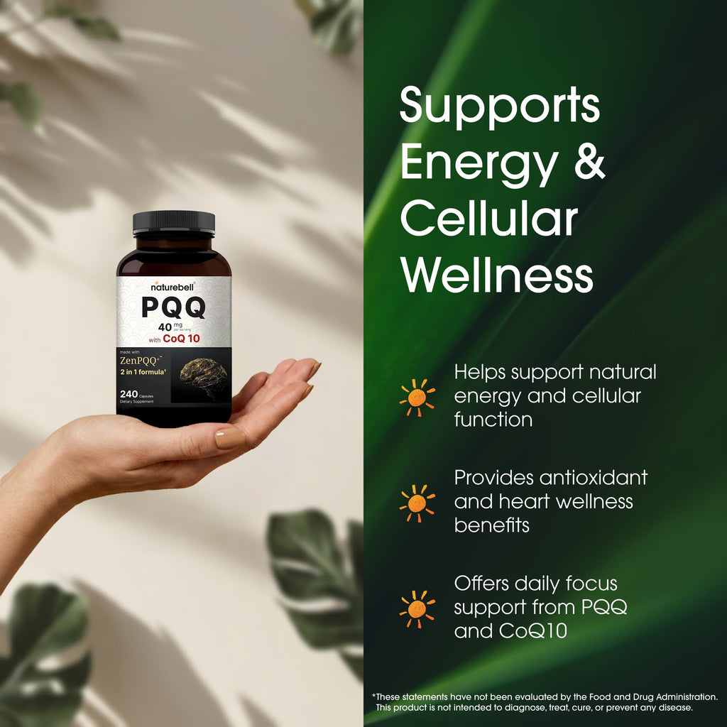 NatureBell PQQ 40mg with CoQ10 10mg - 240 Capsules - image 4