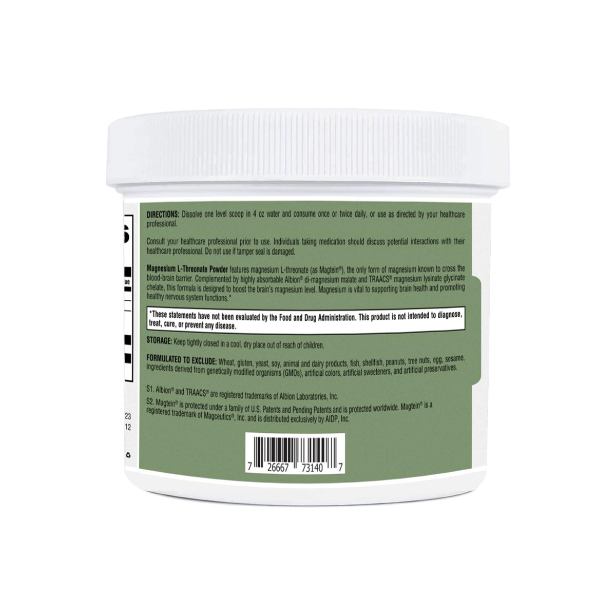 HormoneSynergy Magnesium L-Threonate Powder w/Magtein®- Magnesium