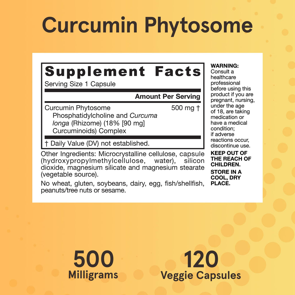 Jarrow Formulas Curcumin Phytosome 500 mg Joint Support - 120 Capsules - image 6