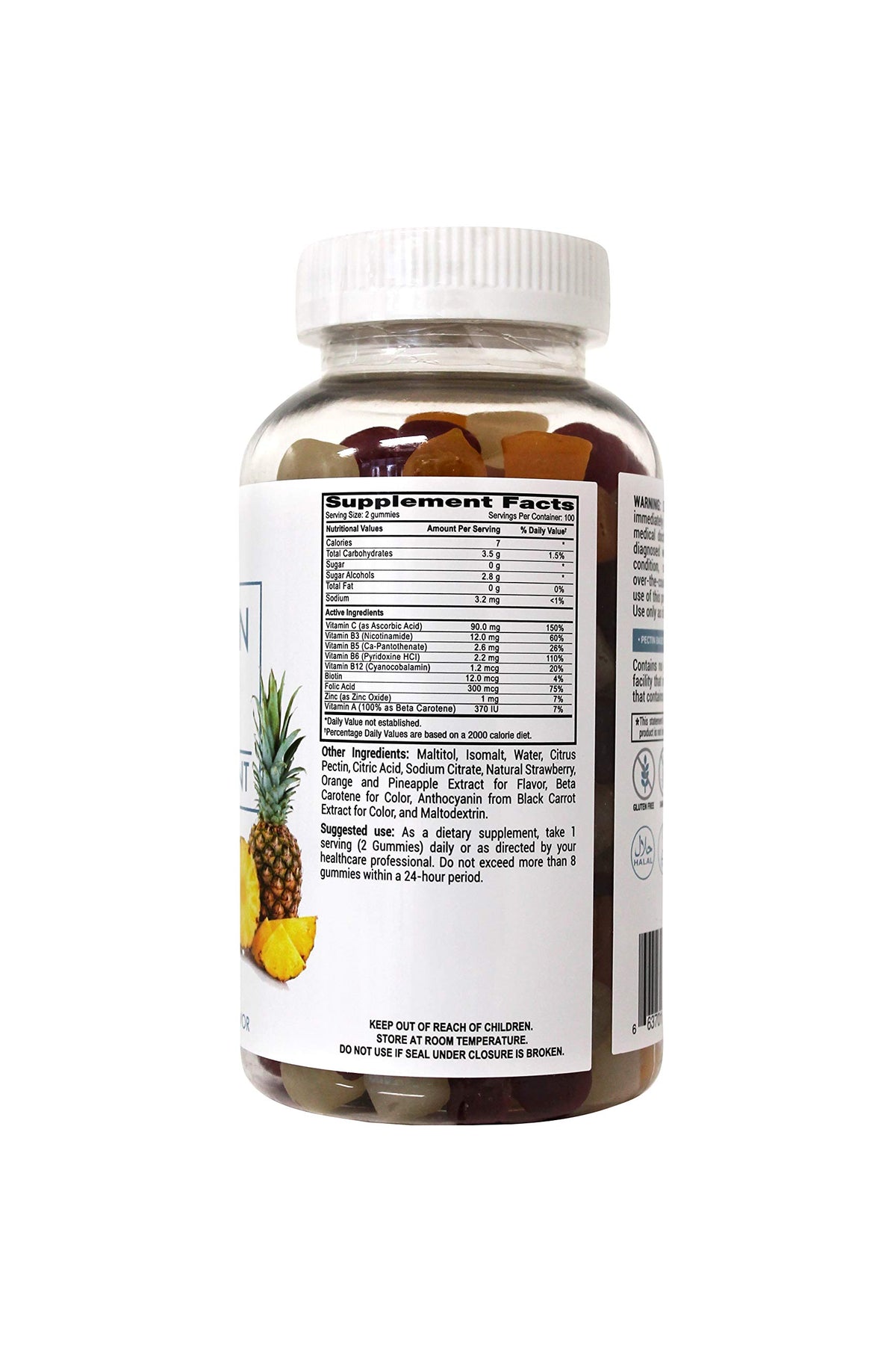 Lutrovita Lutrovita Gummy Pineapple Orange Strawberry Count
