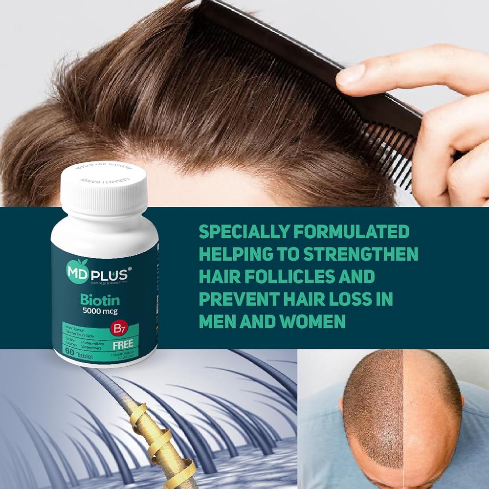 HairMD MD Plus Advanced Hair Biotin 5000 mcg - 60 Tablets - image 5