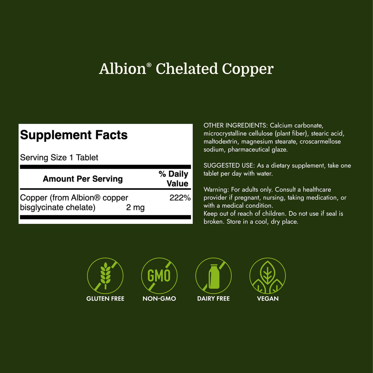Swanson Copper Tablets Chelated 2 mg - 300 Tablets - image 4