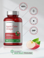 Horbäach Apple Cider Vinegar Caplets 3200mg - 180 Pills - image 6