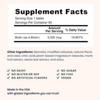 EZ Melts Biotin 5,000 mcg Hair, Skin & Nail Support - 90 Tablets - image 3