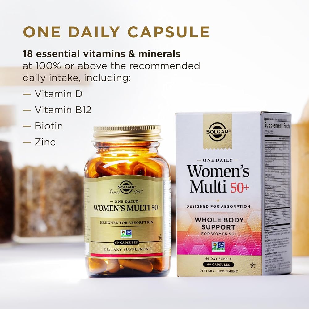 Solgar One Daily Women's Multi 50+ Multivitamin - 60 Vegetarian Capsules - image 3