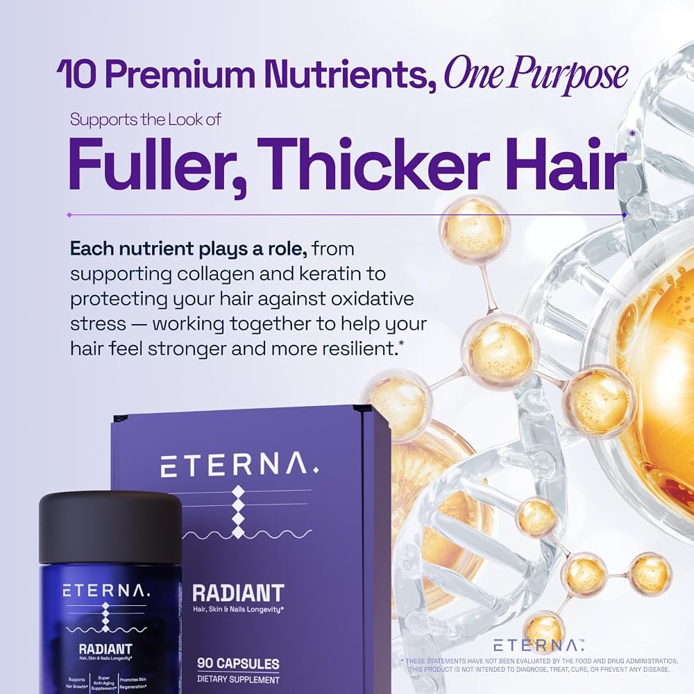 Eterna Radiant Hair Growth Supplement - 90 Capsules - image 2