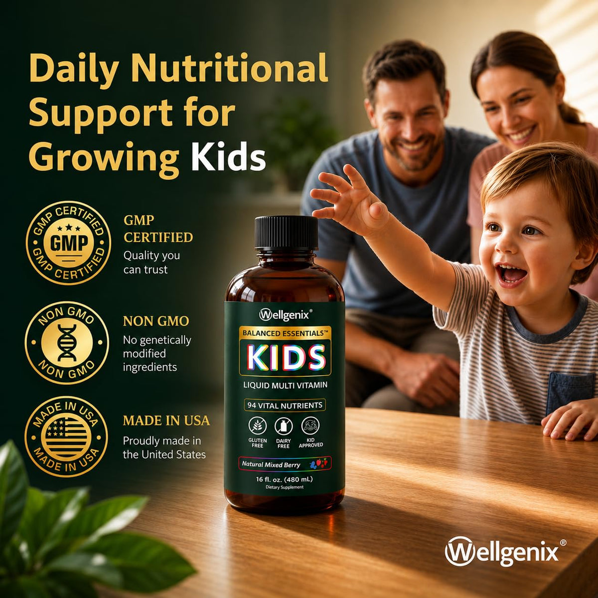 Wellgenix Balanced Essentials Liquid Kids Vitamin - Nutritional