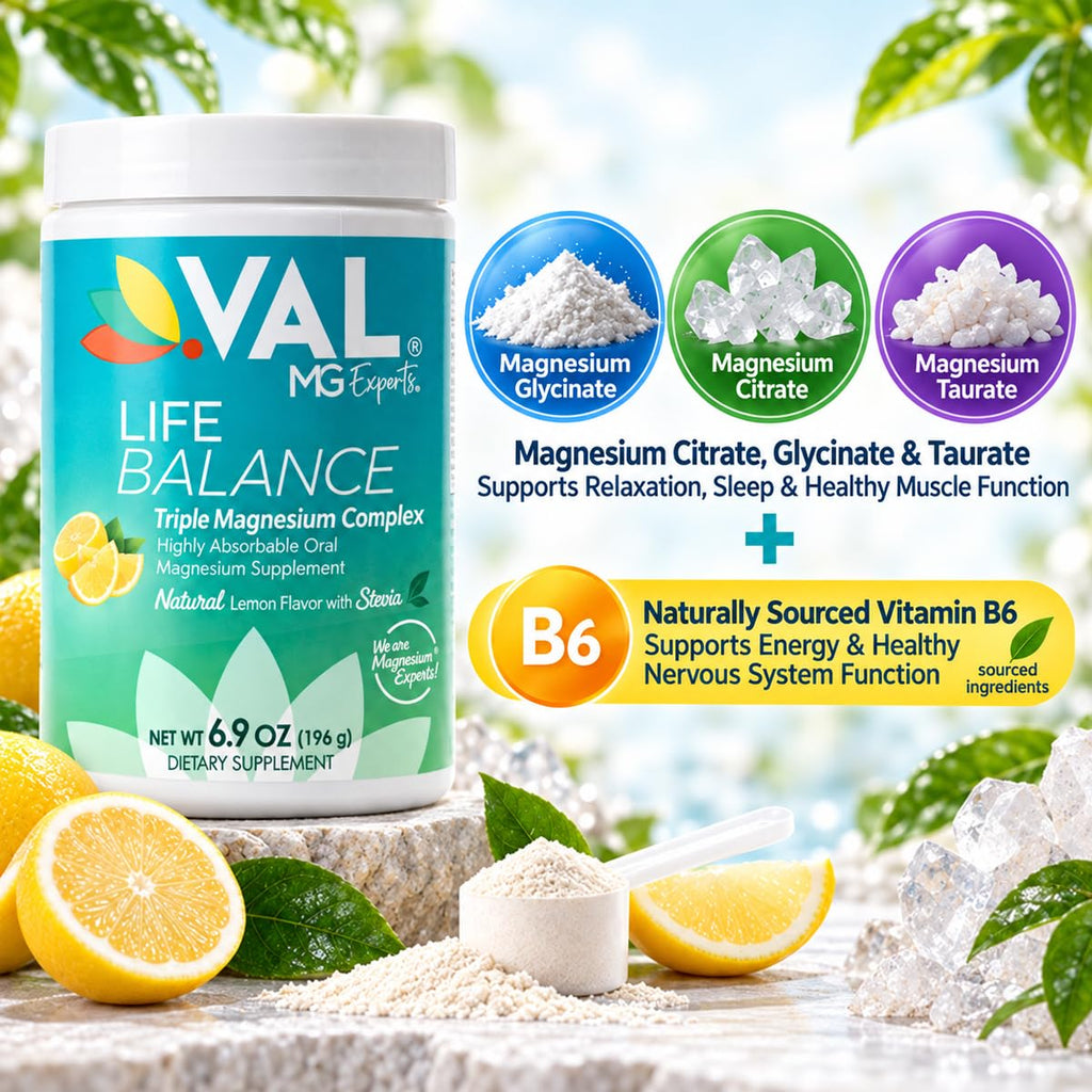 VAL Triple Magnesium Complex Powder for Relaxation - 70 Servings - image 4