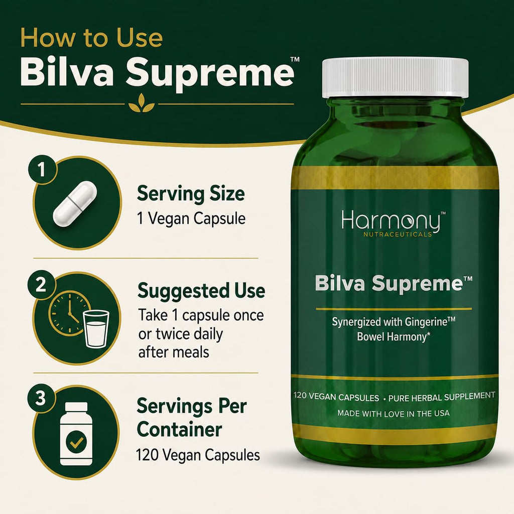 Harmony Nutraceuticals Bilva Supreme Digestive Support - 120 Vegan Capsules - image 7