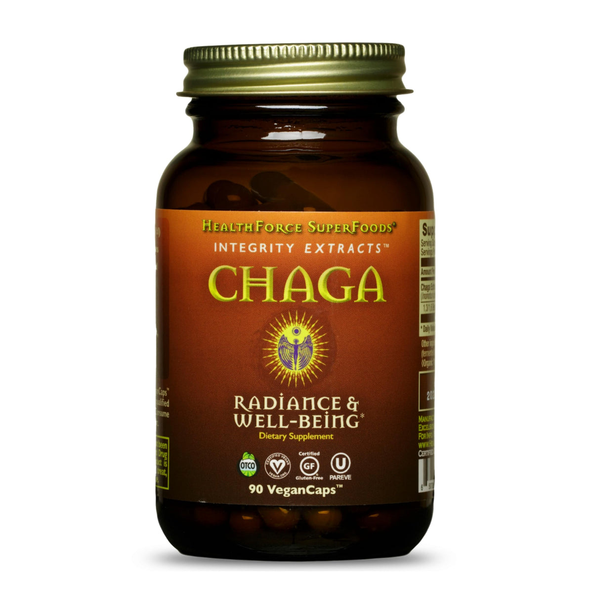 HEALTHFORCE SUPERFOODS Integrity Extracts Chaga - 90 Capsules