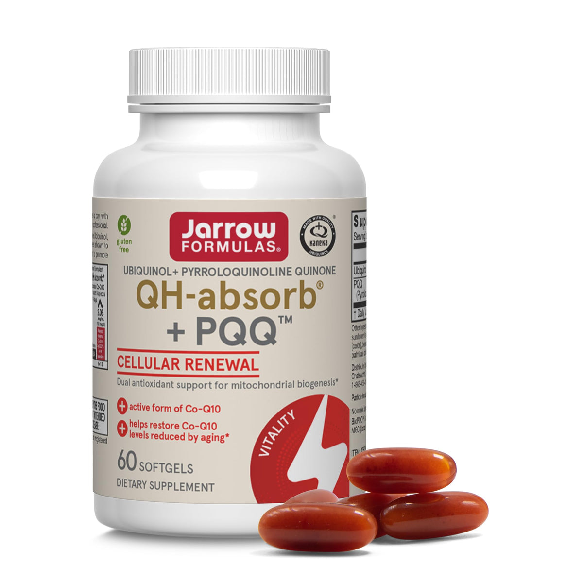 Jarrow Formulas QH-Absorb + PQQ CoQ10 Supplement - 60 Softgels