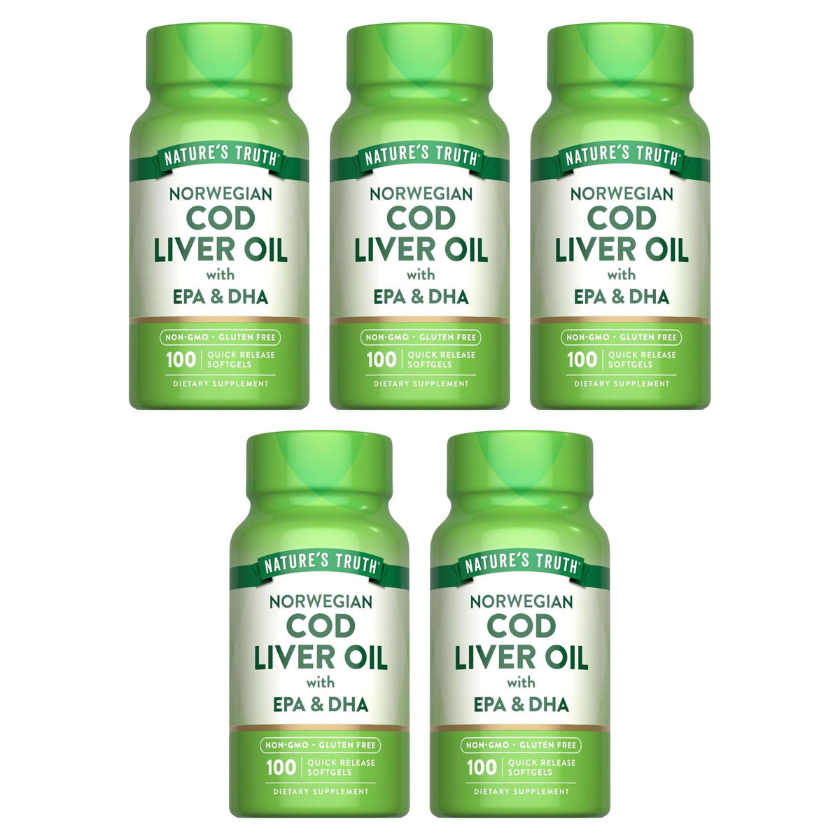 Nature's Truth Norwegian Cod Liver Oil - 500 Softgels