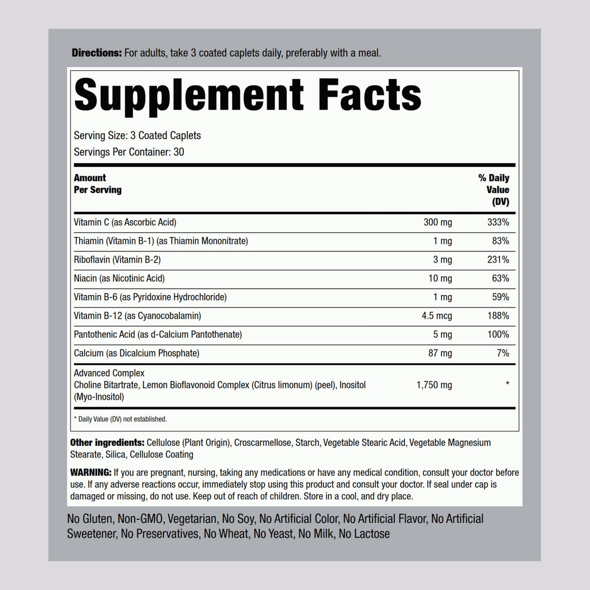 Piping Rock Tinnitus Supplement Complex - 90 Caplets - image 2