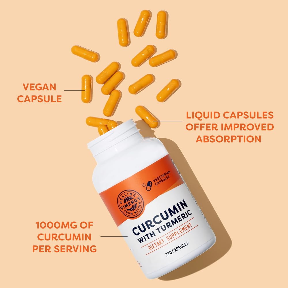 Vimergy Curcumin 1000mg with Turmeric 95% Curcuminoids - 270 Capsules - image 3