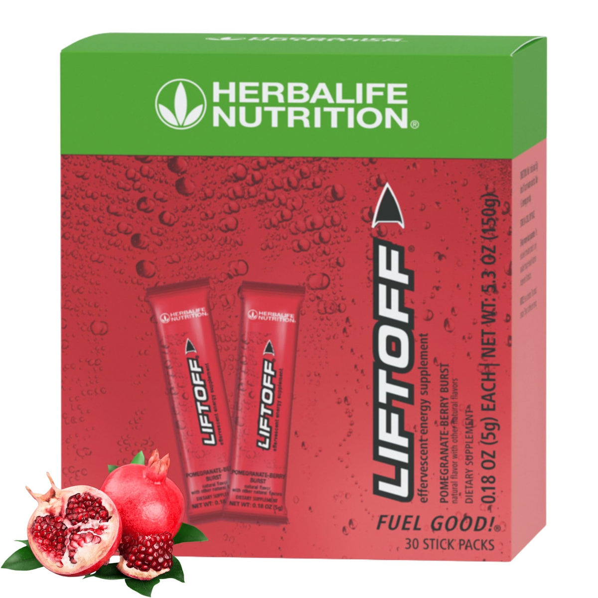 Herbalife Liftoff Pomegranate-Berry Burst Energy Tablets - 30 Tablets