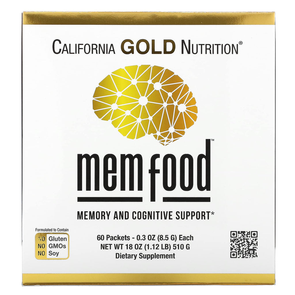 California Gold Nutrition MEM Food Memory & Cognitive Support - 60 Packets