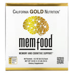 California Gold Nutrition MEM Food Memory & Cognitive Support - 60 Packets