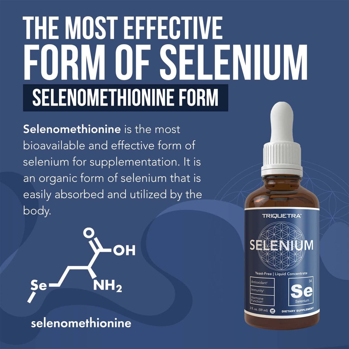 Triquetra Health Selenium - 200 mcg, Selenomethionine - Antioxidant