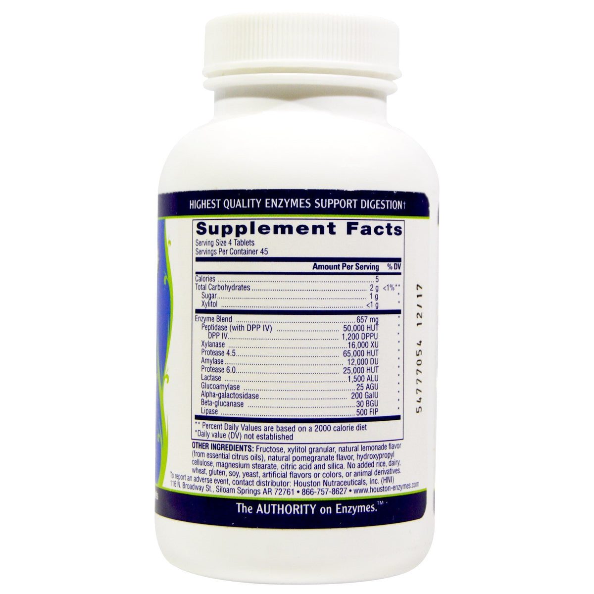 Houston Enzymes TriEnza Chewable Multi-Enzyme Digestive Support - 180 Tablets - image 2