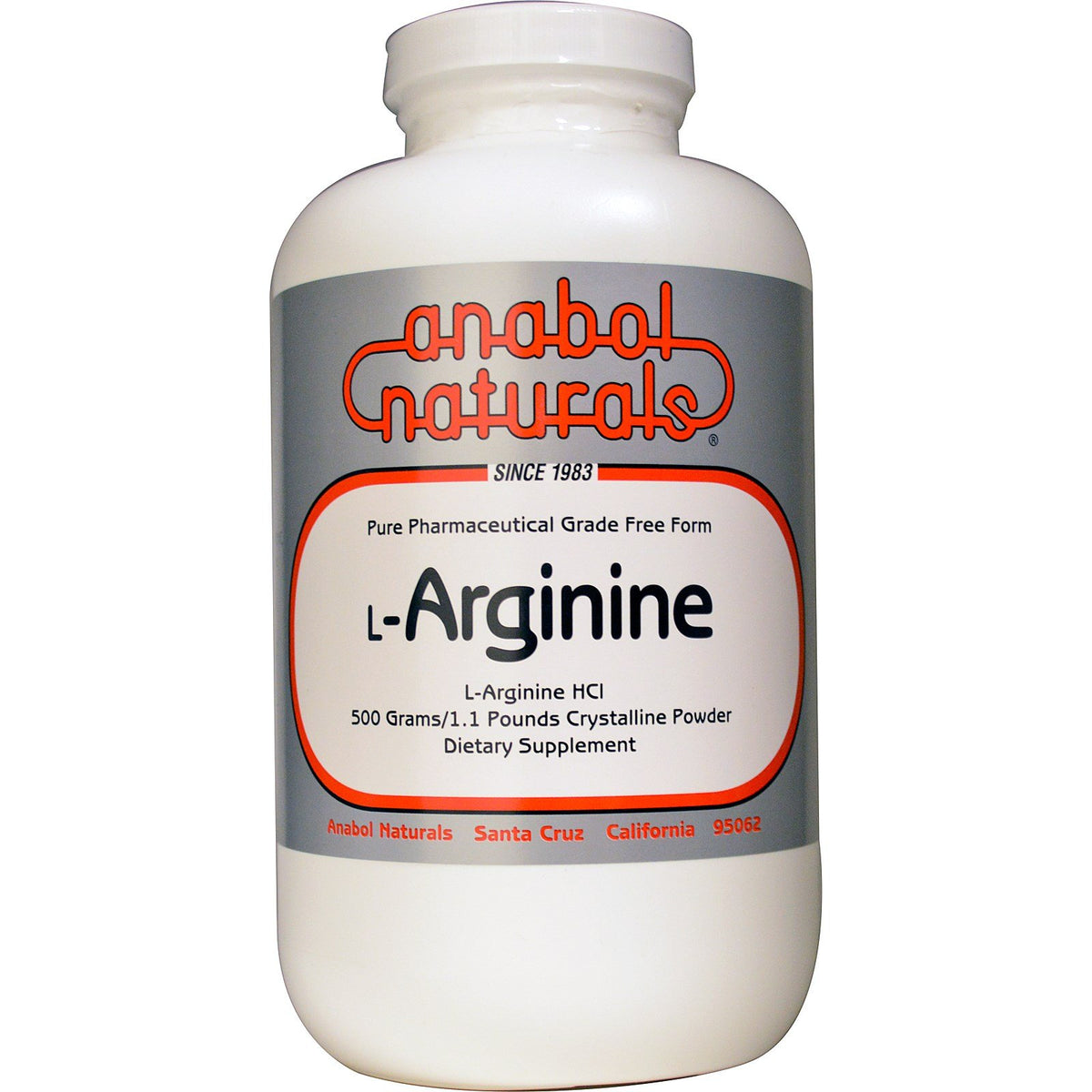 Anabol Naturals L-Arginine 500g Pure Powder - 500g