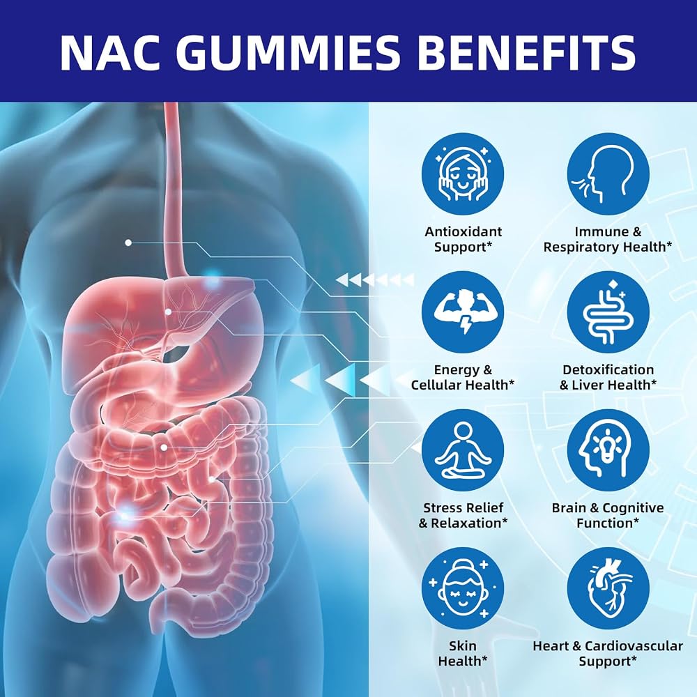 HEALOADING NAC 600MG Gummies for Respiratory Health - 60 Count - image 3
