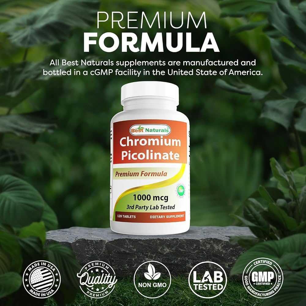 Best Naturals Chromium Picolinate 1000 mcg - 240 Tablets - image 5