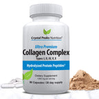 Crystal Peaks Nutrition Collagen Peptide Pill Types I-X - 90 Capsules