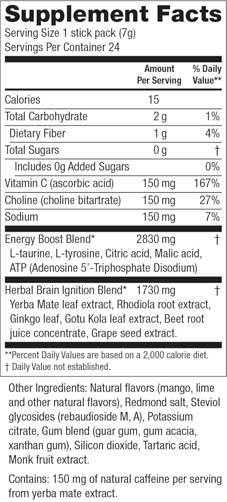 Nature's Sunshine Brain Edge Nootropic Drink Mix - 24 Stick Packs - image 5