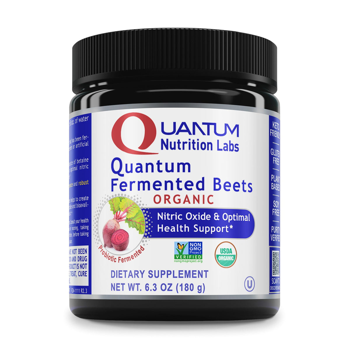Quantum Nutrition Fermented Beets Organic Beet Root Powder - 6.3 oz
