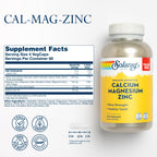 SOLARAY Calcium Magnesium Zinc - 275 Vegetarian Capsules - image 2