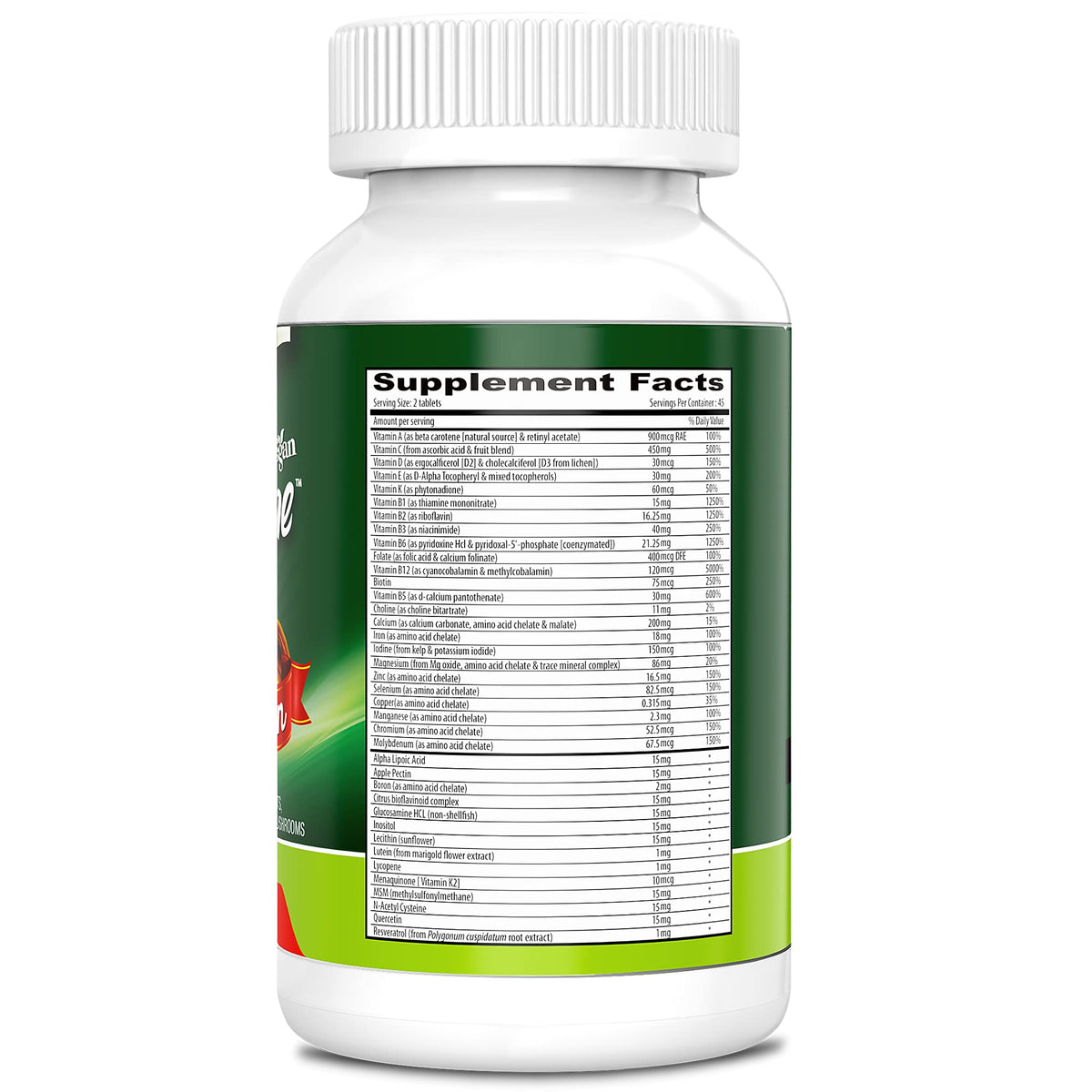 DEVA Tuba Prime Vegan Multivitamin with Iron