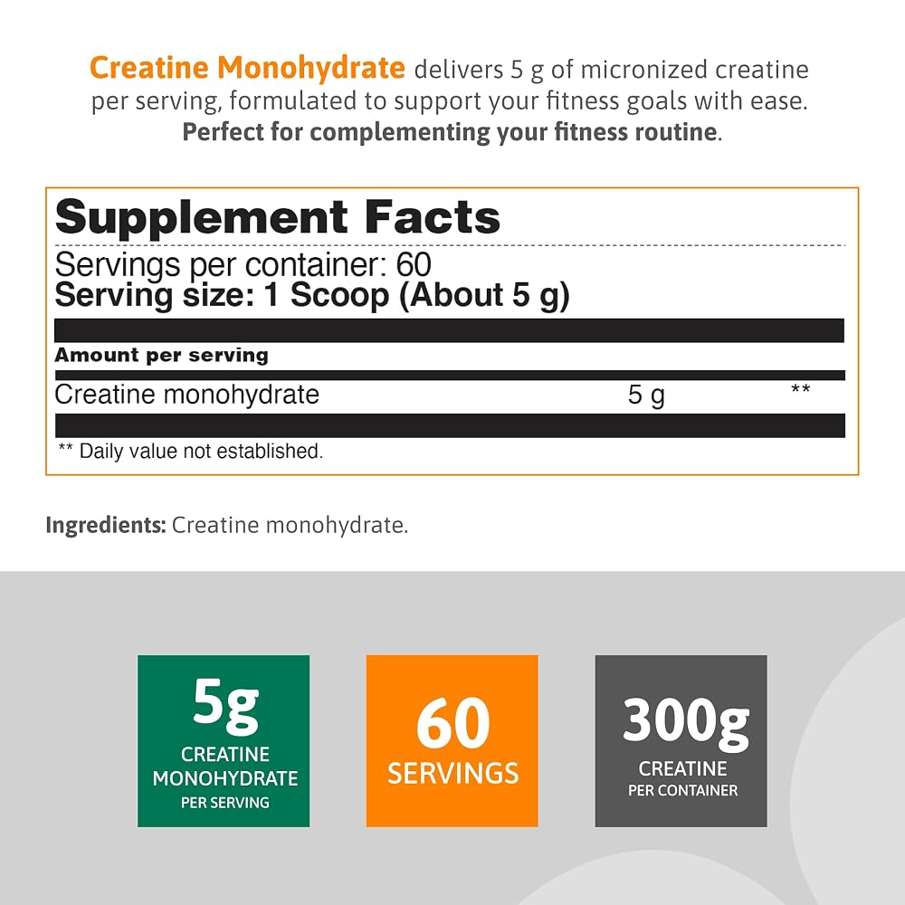 Nutra Nutrition Creatine Monohydrate Powder Unflavored - 300g - image 2