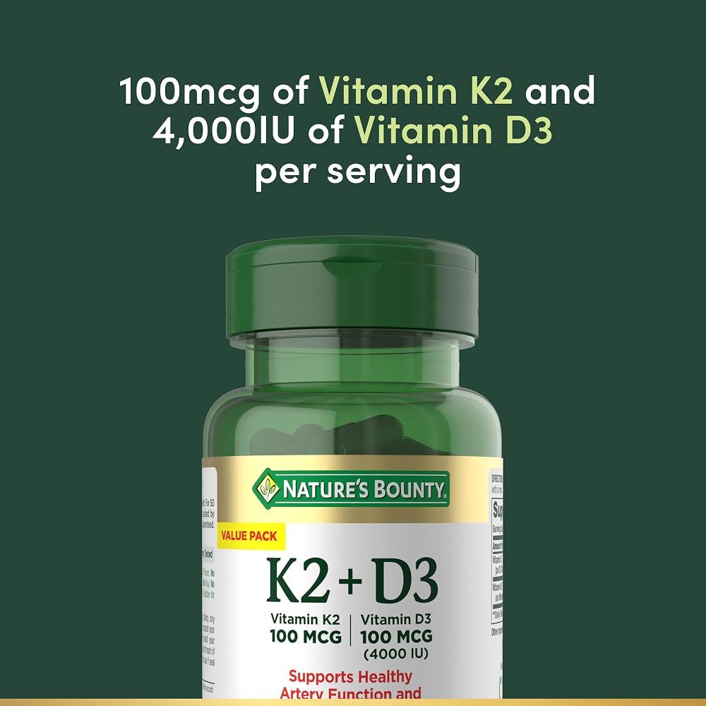 Nature's Bounty Vitamin D3 K2 Supplement