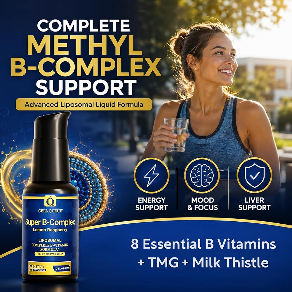 Cellqueue Methylated B Complex Liquid Vitamin - with Liposomal