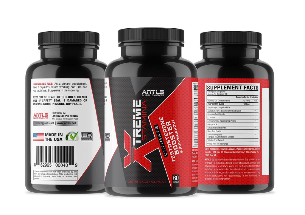 ANTLS Supplements Testosterone Booster with L-Arginine - 60 Capsules - image 8