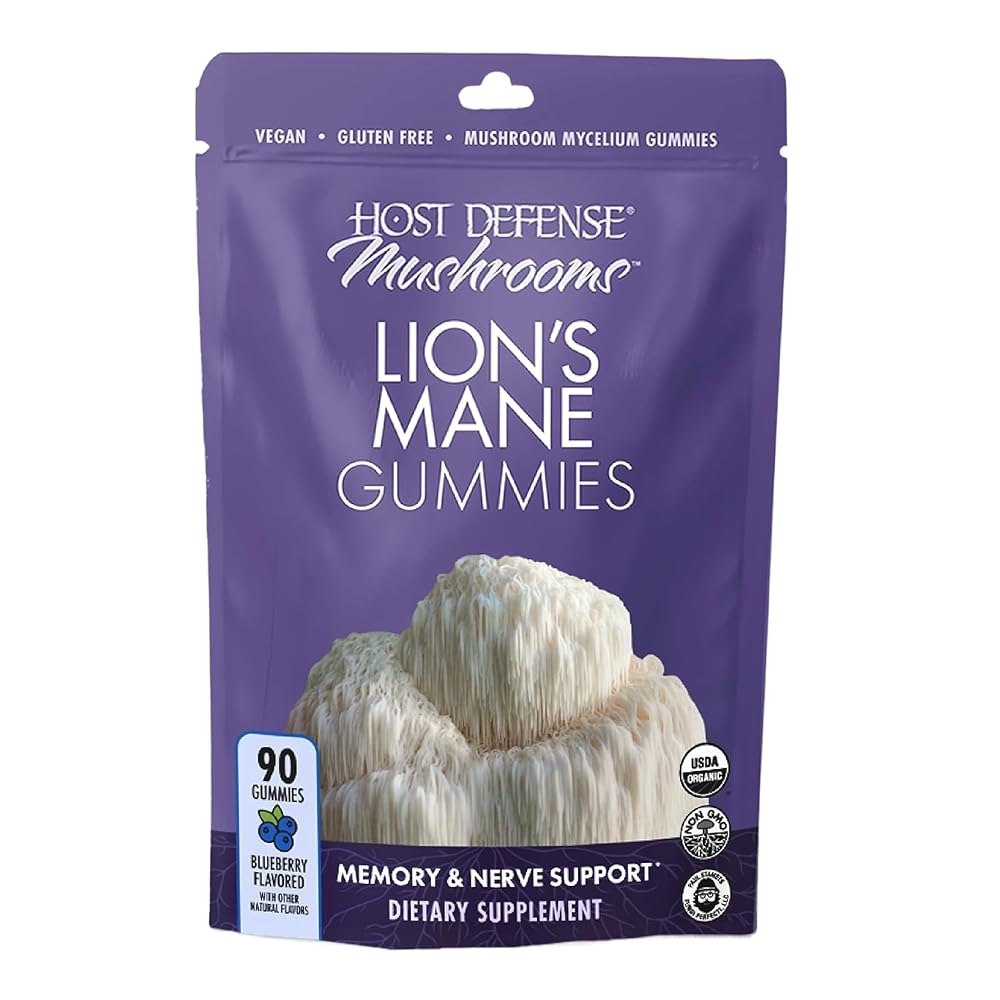 Host Defense Lion's Mane Gummies for Brain Support - 90 Gummies