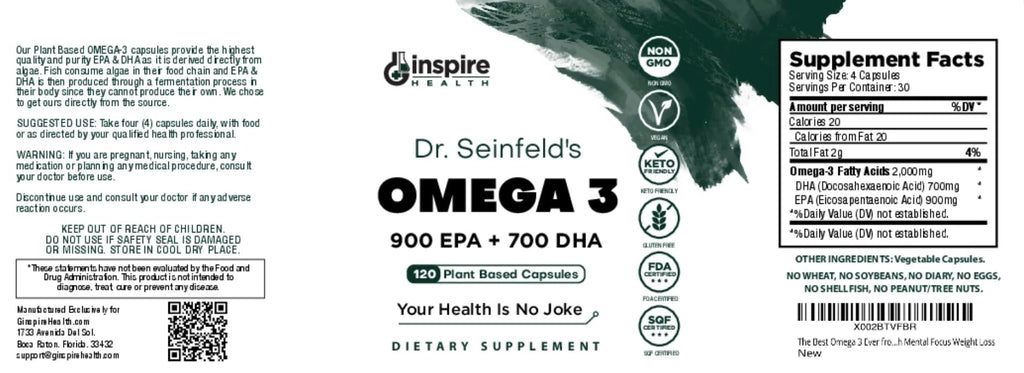 GINSPIRE NUTRITION The Very Best - Alge Omega 3 Vegan Supplement