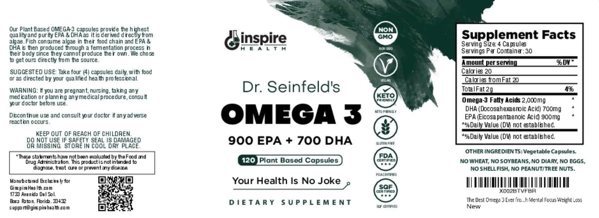 GINSPIRE NUTRITION The Very Best - Alge Omega 3 Vegan Supplement