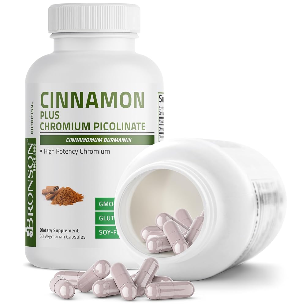 Bronson Capsule Cinnamon High Potency Chromium Soy , Gluten Free