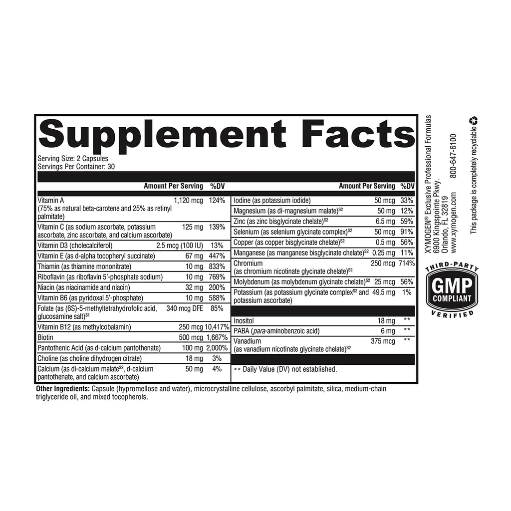 XYMOGEN ActivNutrients Without Iron - 60 Capsules - image 2