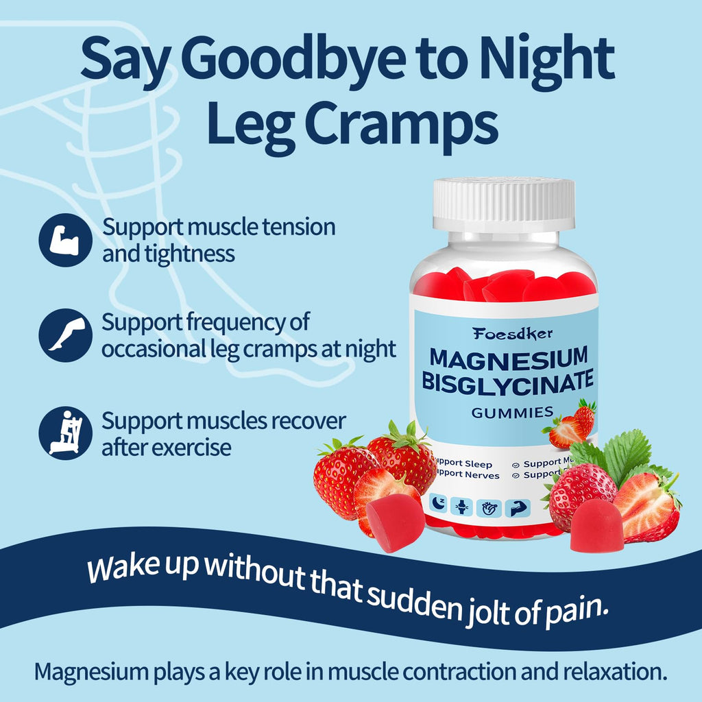 Foesdker Magnesium Bisglycinate Gummies 400mg - 60 Gummies - image 5