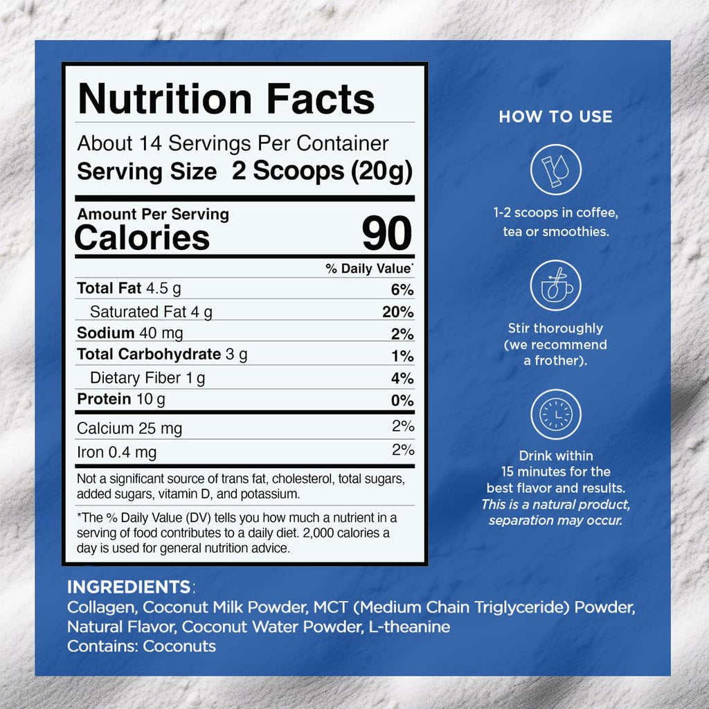 VitaCup Keto + Collagen Coffee Creamer with MCT