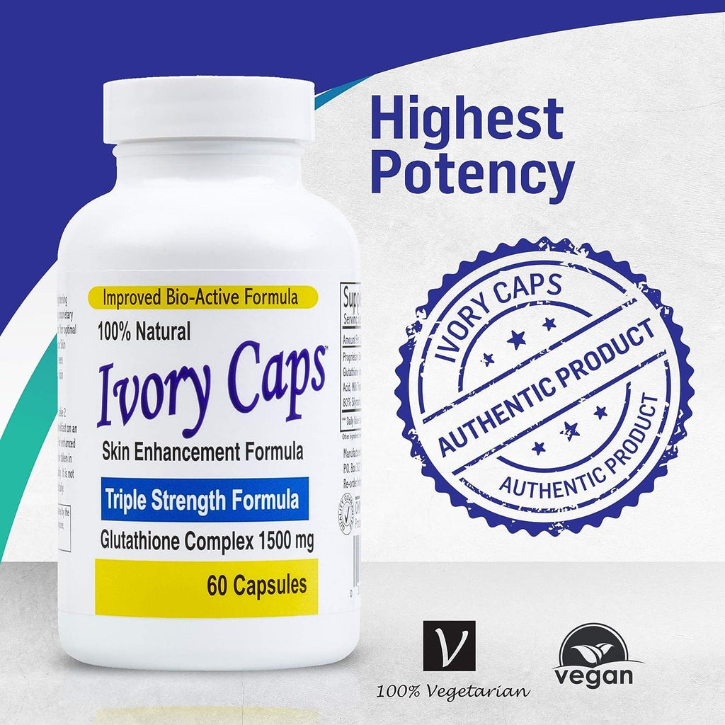 Ivory Caps Maximum Potency Glutathione 1500 Complex - 60 Capsules - image 3