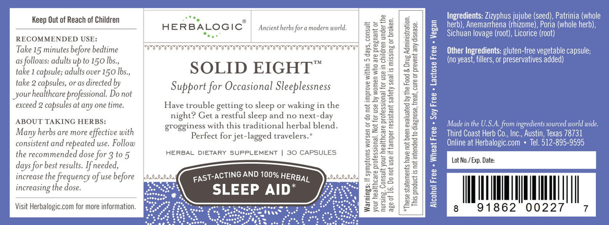 Herbalogic Solid Eight Sleep Support - 30 Capsules - image 2