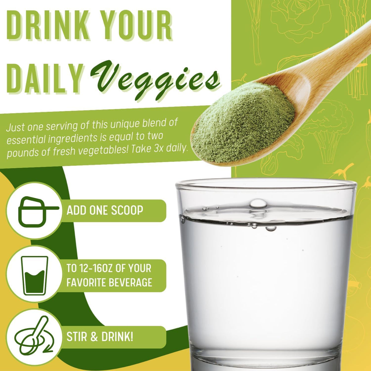 Daily Health Ultimate Greens Powder Immune Support - 3 Pack - image 5