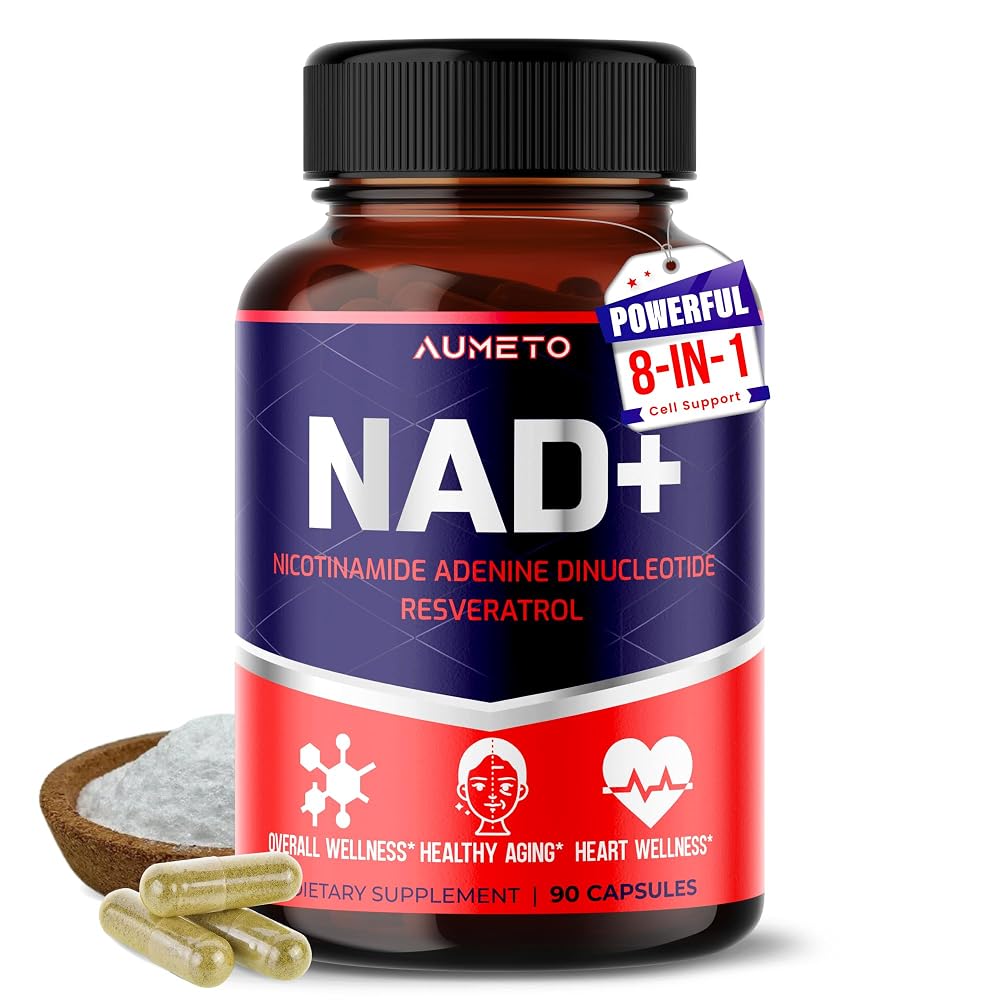 AUMETO Advanced NAD+ 8-in-1 with Trans-Resveratrol - 90 Capsules