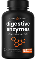 NutraChamps Digestive Enzymes with Probiotics for Bloating - 180 Capsules