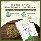 Organic Way Hawthorn Leaf and Flower Cut & Sifted (Crataegus